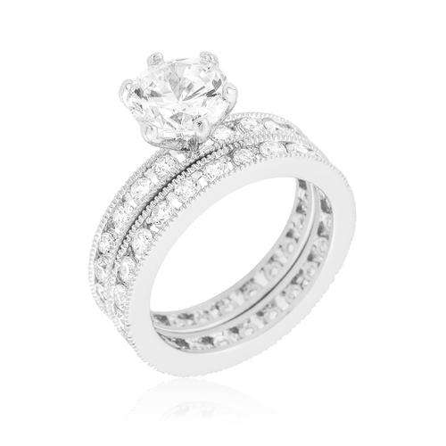 WEDDING RING SET White wedding Set #7   *USA IMPORT* Local stock